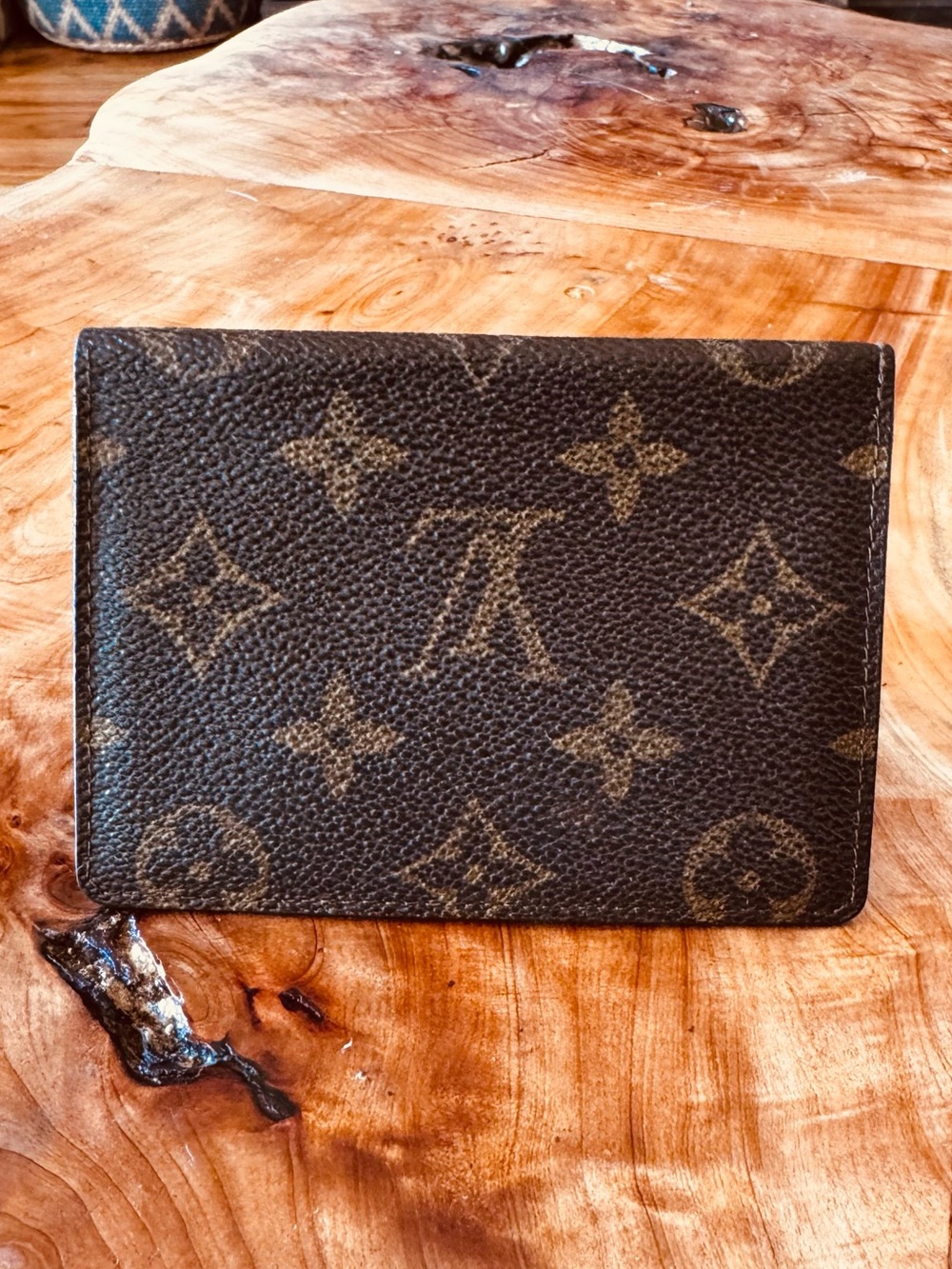 Louis Vuitton monogram pocket organizer, brown wallet, vintage - Picture 3 of 14